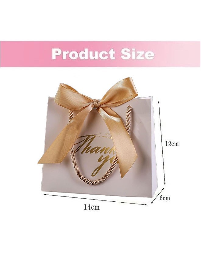 Ocean 9 Pack Thank You White Gift Bags, with Handles 5.5 x 2.4 x 4.7 Inches Small Gift Bags with Bow Ribbon Party Favor Bags Paper Gift Bags Bulk for Baby Shower, Wedding, Party Favor, Birthday  - Image 4