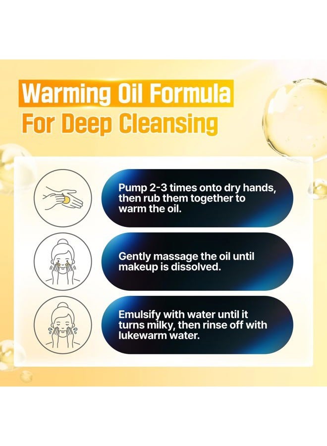 numbuzin زيت تنظيف رقم 5 | منظف وجه جلوتاثيون سي | منظف لطيف للرؤوس السوداء، المسام، مزيل المكياج | فيتامين سي، نياسيناميد | تنظيف مزدوج، العناية بالبشرة الكورية | 6.76 أونصة سائلة - Image 5