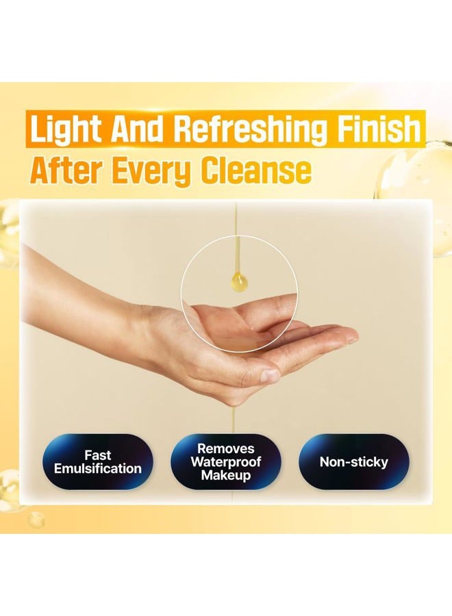 numbuzin زيت تنظيف رقم 5 | منظف وجه جلوتاثيون سي | منظف لطيف للرؤوس السوداء، المسام، مزيل المكياج | فيتامين سي، نياسيناميد | تنظيف مزدوج، العناية بالبشرة الكورية | 6.76 أونصة سائلة - Image 4