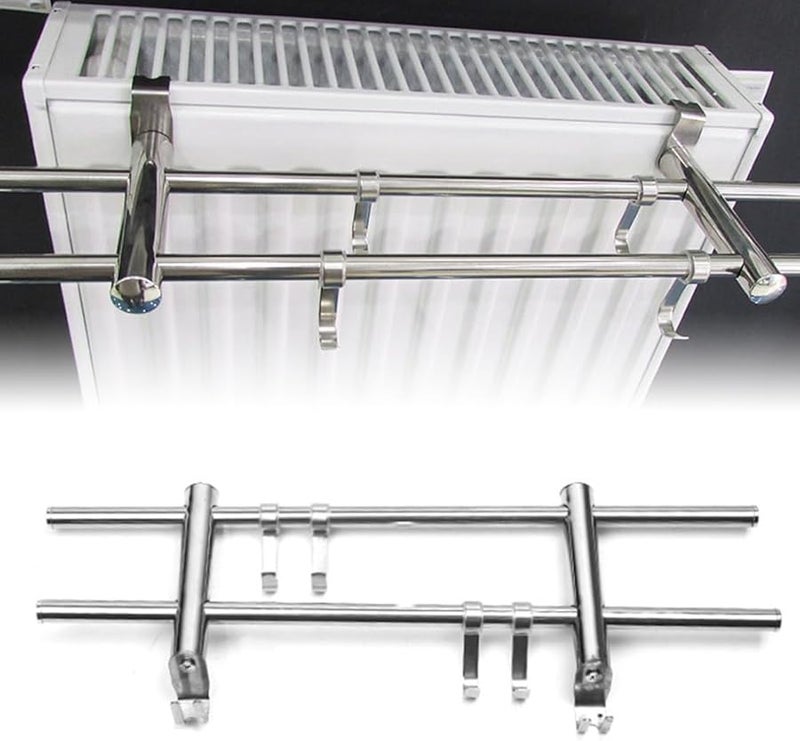 Stainless Steel Radiator Towel Rack 50cm Laundry Drying Rack - Image 5