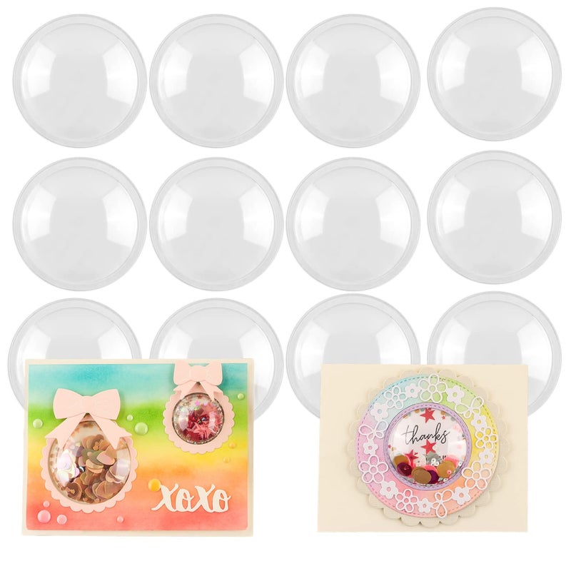 20PCS 3D Dimensional Shaker Domes for Adding Dimensions to Shaker Cards Pllastic Puffy Shaker Window Covers for Shaker Card Making Handmade Crafts Clear Pouch Cover Scrapbooking Tool 238 Diameter