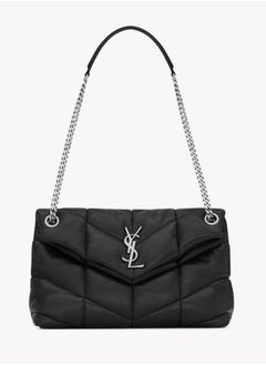 ایو سن لوران حقيبة كتف لوو بافر توي YSL من الجلد المبطن  - Image 1