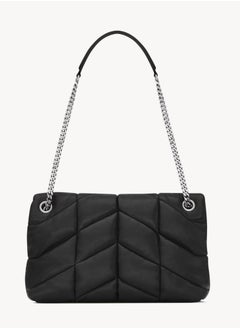 ایو سن لوران حقيبة كتف لوو بافر توي YSL من الجلد المبطن  - Image 2