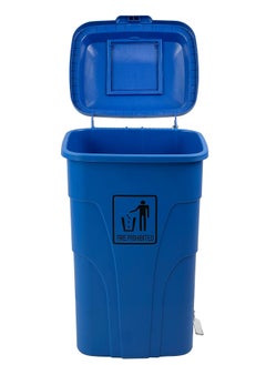 Generic Outdoor Trash & Garbage Bin | Functional Waste Bin | Durable Plastic Finish | Rubber-Wheeled & Mobile | Suitable For Outdoor Areas, Villas, Malls, Restaurants, & More | 120 Liters | Blue  - Image 2