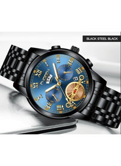 FNGEEN FNGEEN Men's and Women's Fashion Tourbillon Watch, Quartz Movement, Steel Band, Multifunction Non-Mechanical Watch  - Image 2
