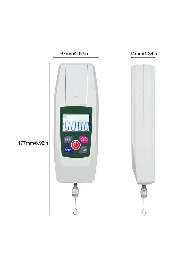 Generic - Digital Force Gauge 500N/50kg/110lb/1800oz Push and Pull Tester Meter Mini Dynamometer - Image 1