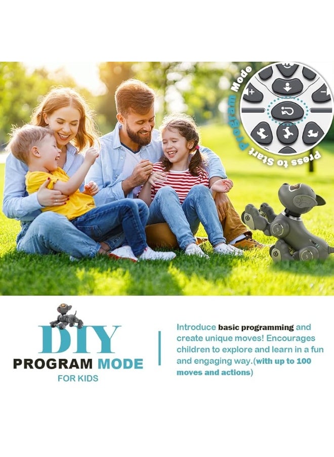 VATOS VATOS Robot Dog Toy for Kids, Voice & 2.4GHz Remote Control Robot Pet with Interactive Touch Sensors, Over 20+ Responses, Program Mode, Robotic Puppy Toy for Kids Boys & Girls  - Image 3
