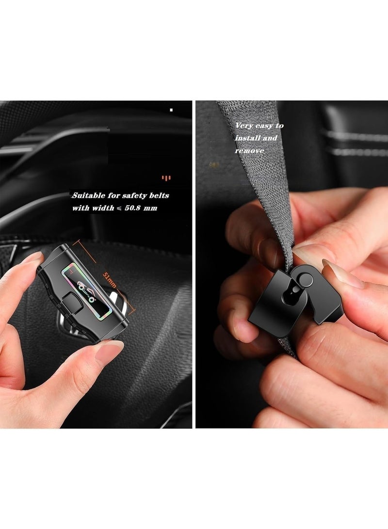SYOSI 2 Pcs Car Seat Belt Adjuster,Seat Belt Stabilizer Clip Prevent Noise,Seat Belt Clip Universal Shoulder and Neck Belt Locator Retainer Locking Clip - Image 2