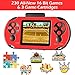 TaddToy 16 Bit Handheld Game for Kids Adults 30 Large Screen Preloaded 230 HD Classic Retro Video Games with USB Rechargeable Battery 3 Game Cartridges for Birthday Gift for Kids 412 Red - Image 2