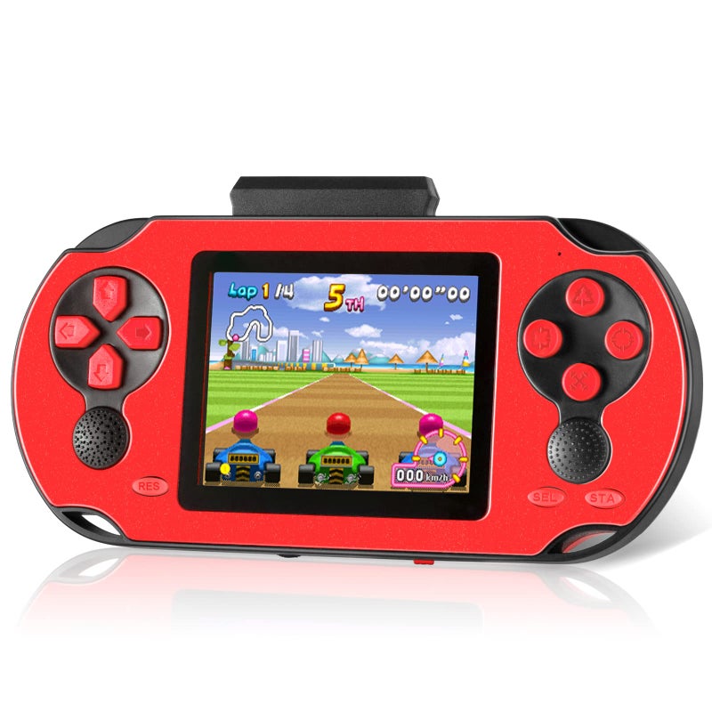 TaddToy 16 Bit Handheld Game for Kids Adults 30 Large Screen Preloaded 230 HD Classic Retro Video Games with USB Rechargeable Battery 3 Game Cartridges for Birthday Gift for Kids 412 Red - Image 3