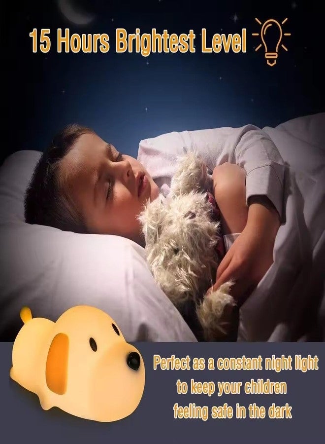Blackzone Cute Night Light for Kids, Nursery | Silicone Night Light, LED Lamp, Room Decor, Gifts for Toddler Children Teenage Girls Valentine's Day (Puppy Night Lamp) - Image 4