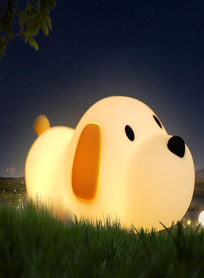 Blackzone Cute Night Light for Kids, Nursery | Silicone Night Light, LED Lamp, Room Decor, Gifts for Toddler Children Teenage Girls Valentine's Day (Puppy Night Lamp) - Image 1