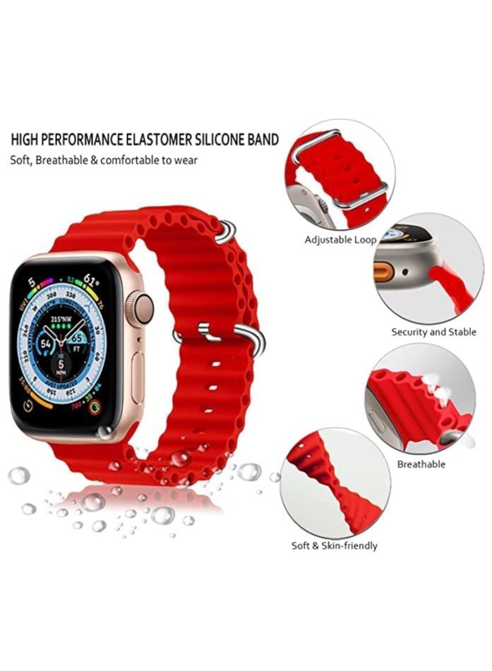 Sport New Silicone Band Compatible with Apple Watch Ultra Ocean 38/40/41mm Strap for iWatch Series Ultra 8 7 6 5 SE - Image 4