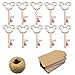 XONOR 50Pcs Vintage Skeleton Key Bottle Openers with 50pcs Escort Card Tag and Twine for Wedding Party Favors Rustic Decoration Rose Gold - Image 4