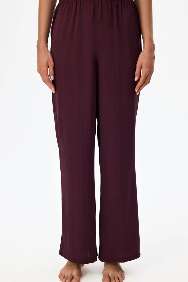 بنتي PENTI Aurora Satin Floral Pajama Bottoms