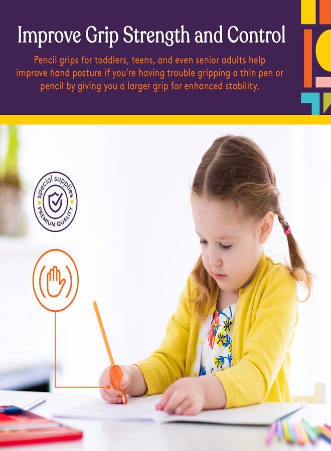 Special Supplies Egg Pen-Pencil Grips for Kids and Adults Colorful, Cushioned Holders for Handwriting, Drawing, Coloring - Ergonomic Right or Left-Handed Use - Reusable (12-Pack) - Image 4