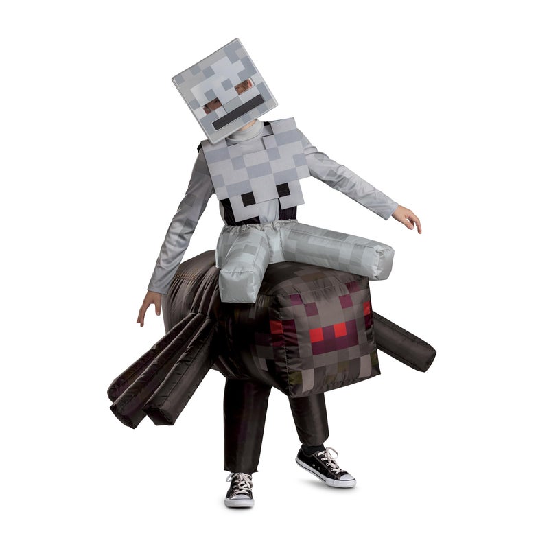 Disguise Minecraft Spider Jockey Inflatable Costume Official Minecraft Inflating Ride One with Air Inflating Fan Child Size 46 - Image 2