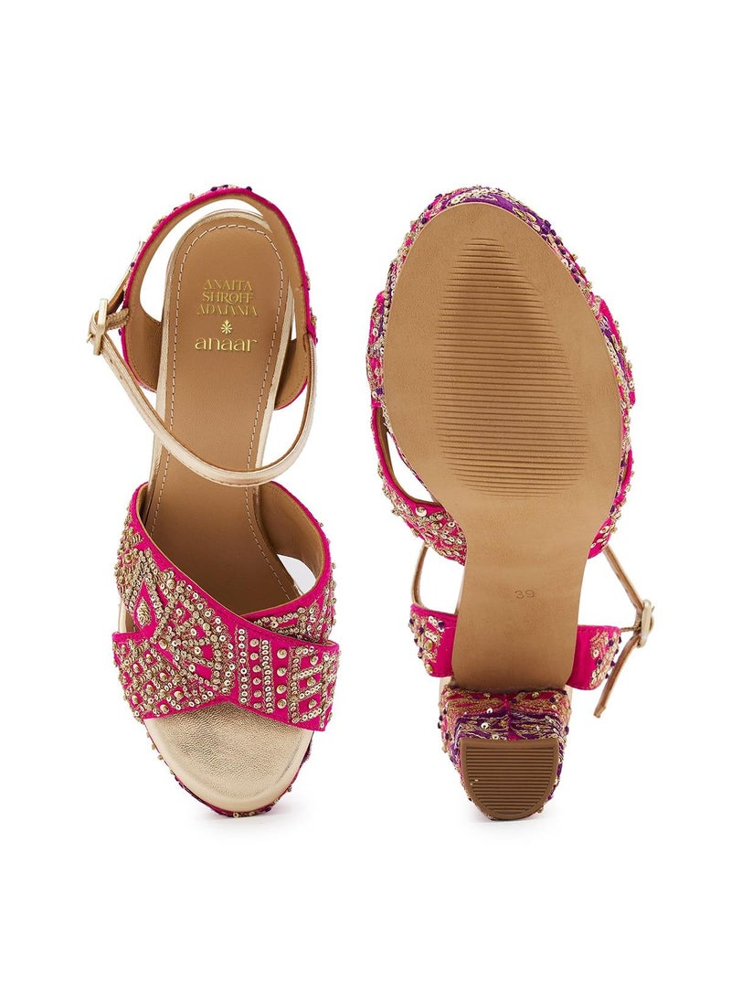 Anaar Anaar Maahi Platform Sandals, Womens Festive, Special Occasion and Partywear Premium Sandals  - Image 4