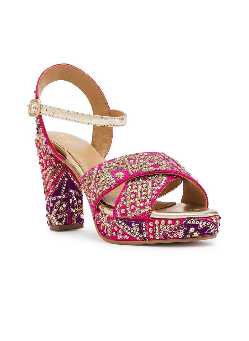 Anaar Anaar Maahi Platform Sandals, Womens Festive, Special Occasion and Partywear Premium Sandals  - Image 1