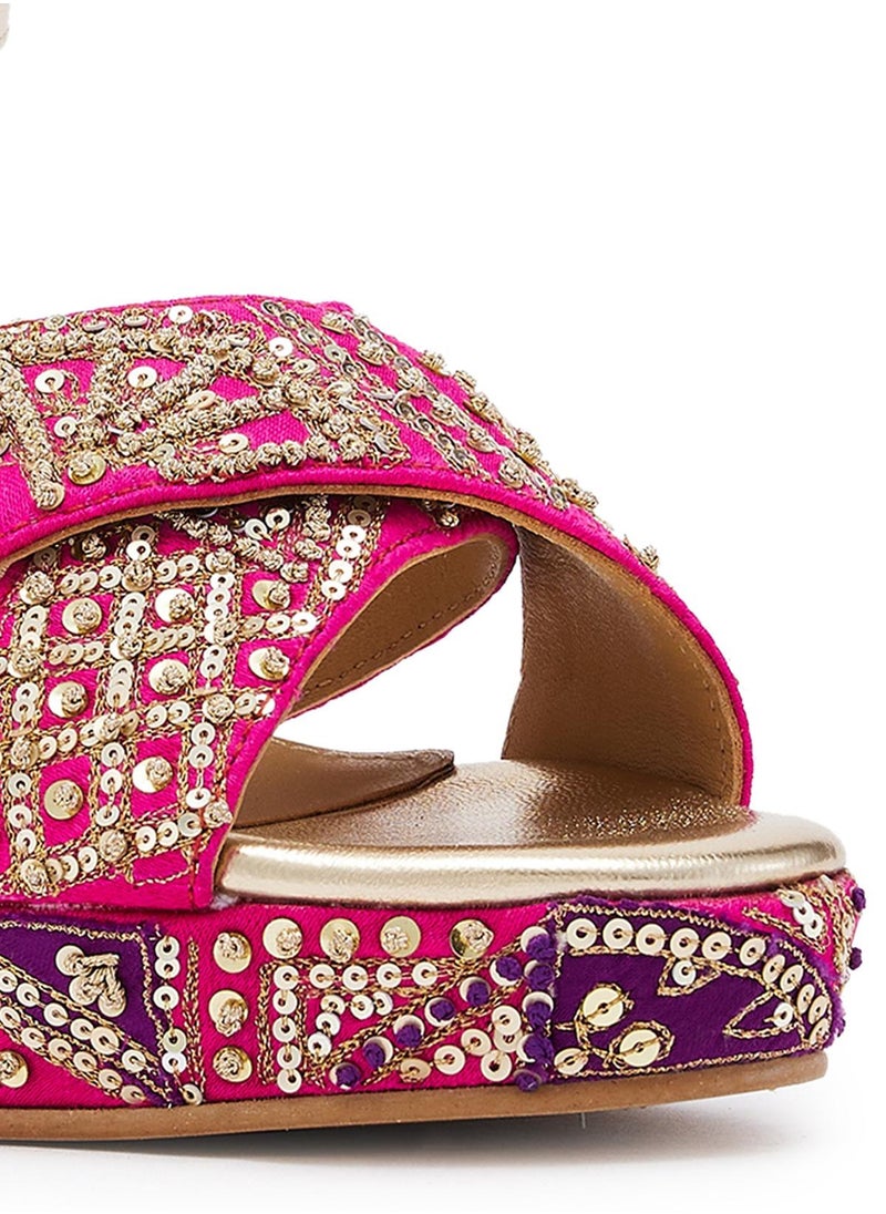 Anaar Anaar Maahi Platform Sandals, Womens Festive, Special Occasion and Partywear Premium Sandals  - Image 5