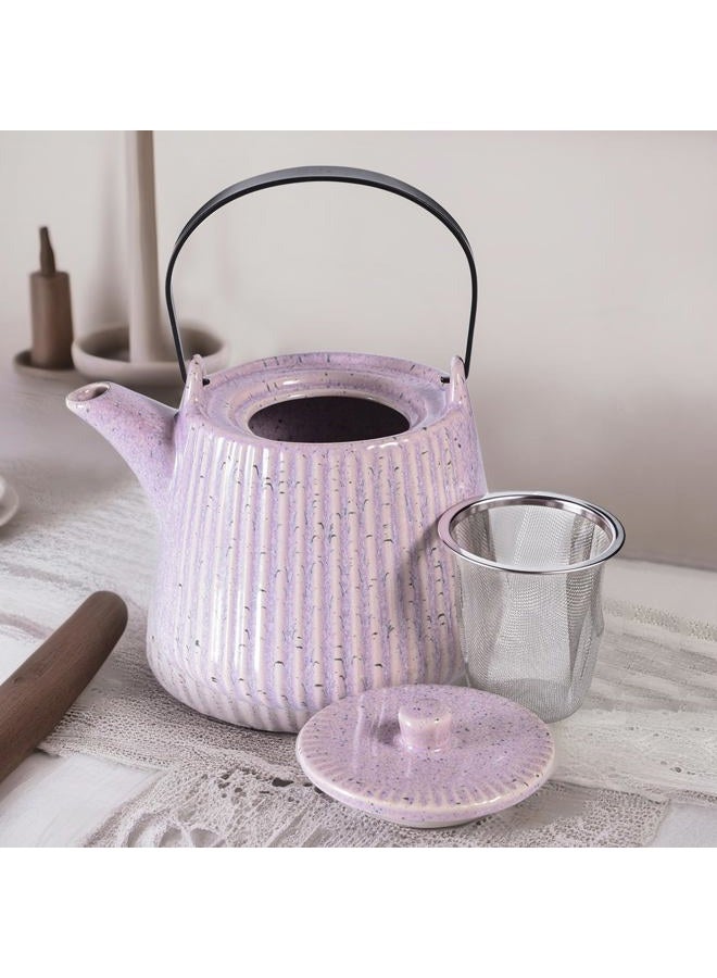 Yundu Purple Porcelain Teapot 1000 ml with Removable Tea Infuser and Tea Strainer for Loose Tea - Image 4