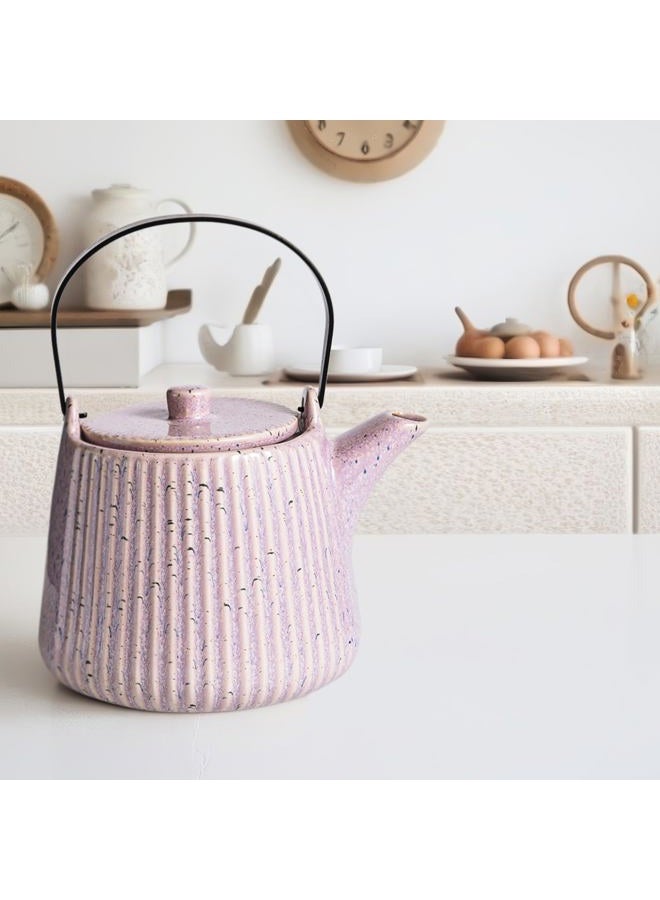 Yundu Purple Porcelain Teapot 1000 ml with Removable Tea Infuser and Tea Strainer for Loose Tea - Image 5