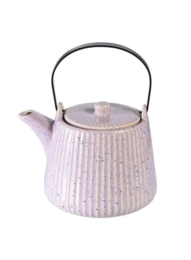 Yundu Purple Porcelain Teapot 1000 ml with Removable Tea Infuser and Tea Strainer for Loose Tea - Image 1