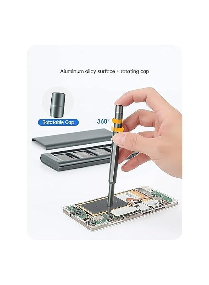 erorex Precision Screwdriver Set, 24 in 1 Mini Screwdriver, Magnetic Driver Bits Set, Set, S2 Alloy Steel Pocket Manual Screwdriver Tool Set, Repair Tool Kit - Image 2