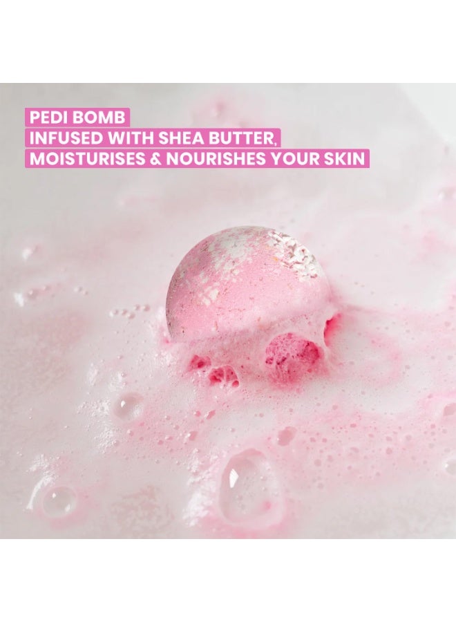O3+ Pedilogix Scoop Bomb Pedicure Gel with Bath Bomb for Soft & Moisturised Feet | 100g+10ml - Image 4