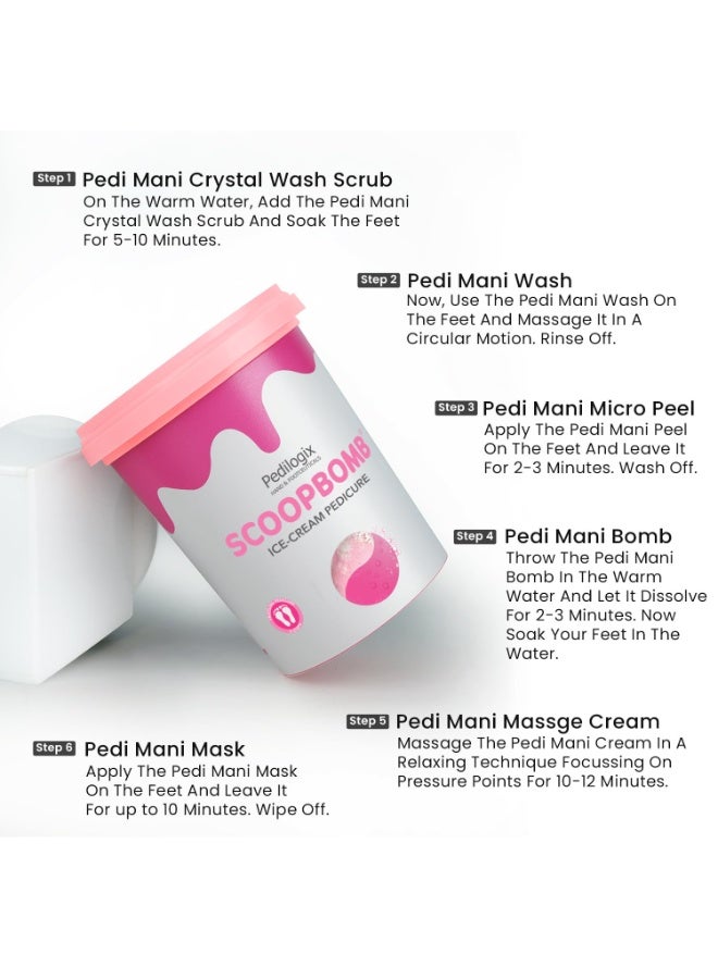 O3+ Pedilogix Scoop Bomb Pedicure Gel with Bath Bomb for Soft & Moisturised Feet | 100g+10ml - Image 2