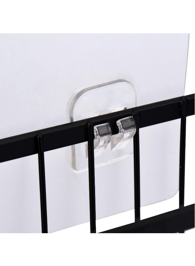 Kitchen Hanging Basket, Wall Mounted Organizer Basket, Kitchen Hanging Storage Basket with Self-adhesive Sticker, No Drilling Metal Organizer Basket for Cabinet, Kitchen, Pantry, Bathroom 