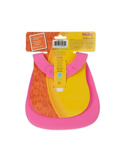 Nuby Nuby 3D Soft Silicone Baby Bib with Scoop - Silicone Bib for Toddlers and Babies 6+ Months - Pearl Necklace  - Image 5