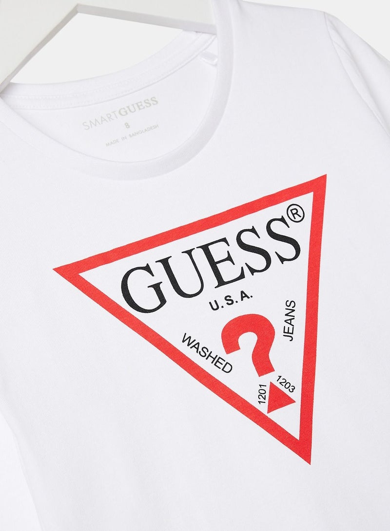 GUESS Girls Triangle Logo Dress - Image 3