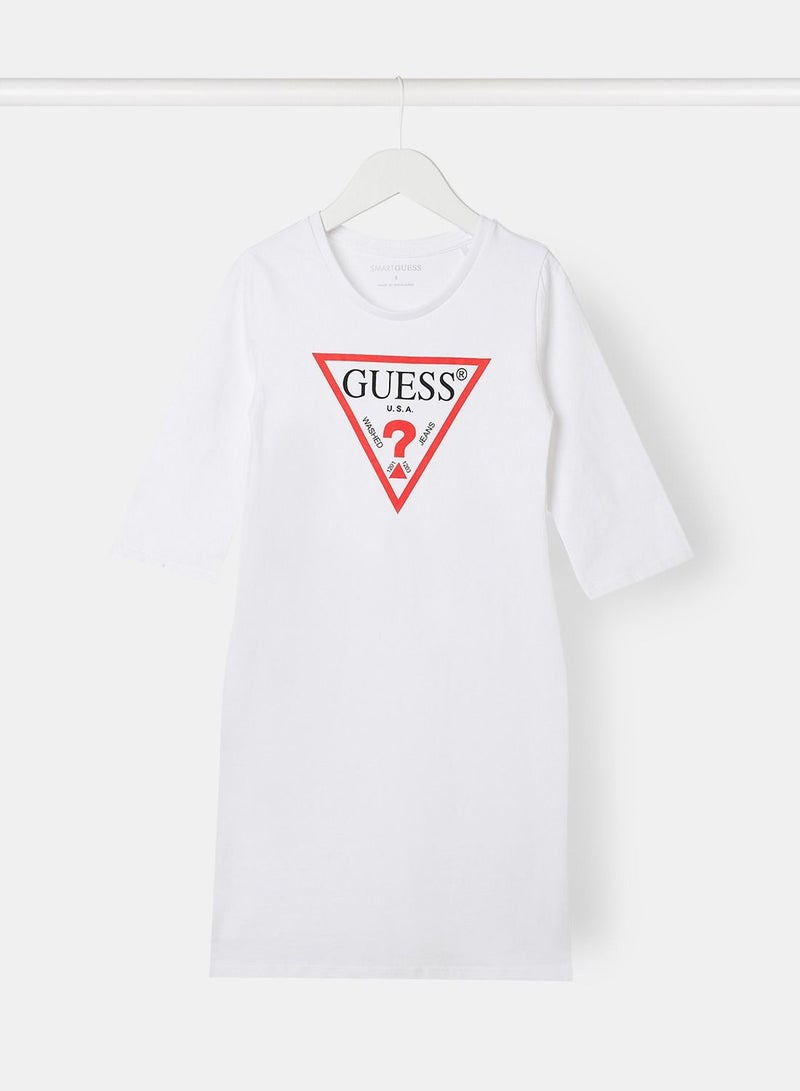 GUESS Girls Triangle Logo Dress - Image 1