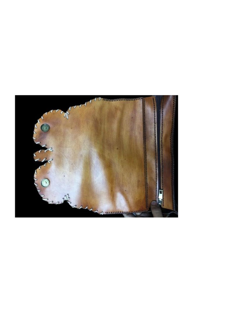 Butterfly cross bag Handmade natural leather big size - Image 4