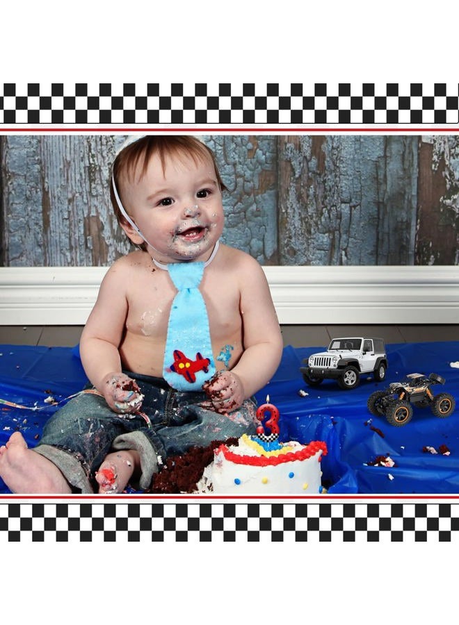 AXBMM Racing Car Theme Birthday Candle with Checkered Flag Design - Durable Cake Topper for Race Car Party Decorations,Birthday Supplies - Number 3 Candle for Racing Themed Celebrations - Image 5