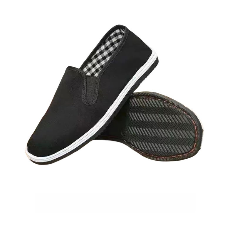 New March Mens Casual Sneakers Breathable Mesh Shoes Handmade black cloth shoes 