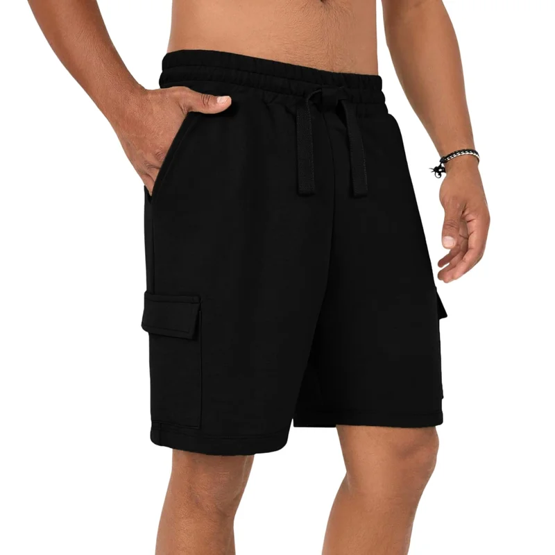 NOBERO NOBERO Men's Black Cargo Shorts