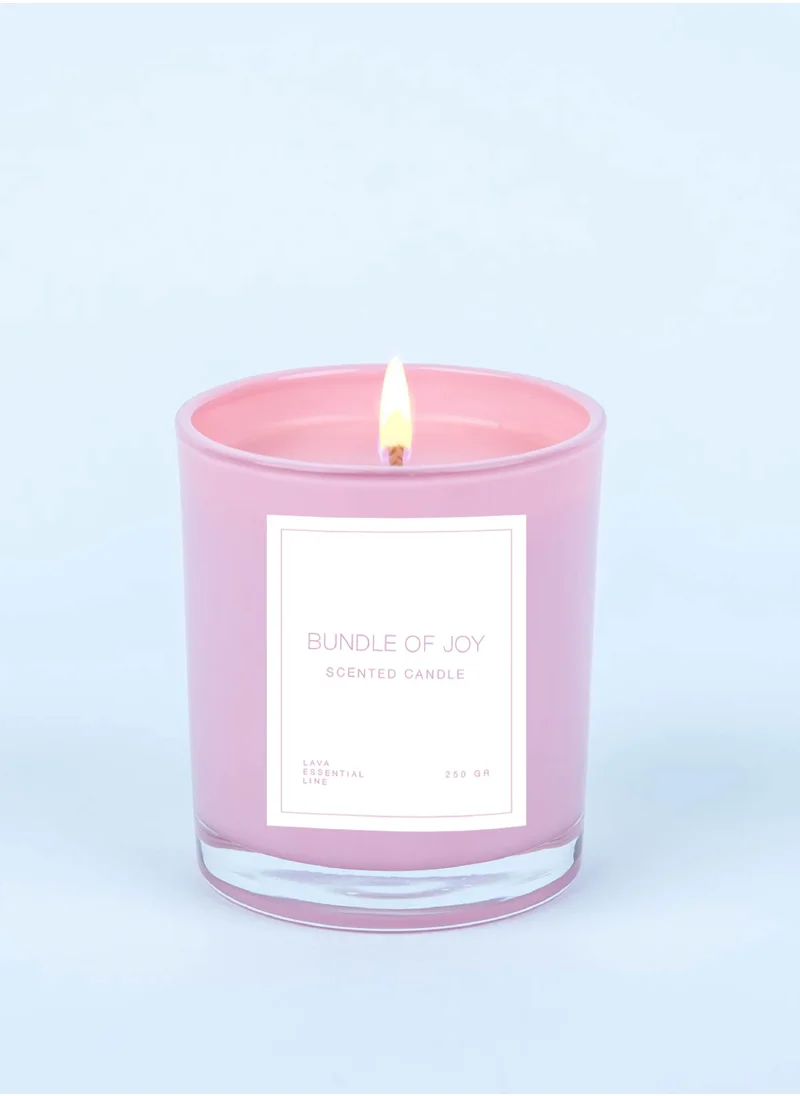 لافا مومنتس Bundle of Joy Candle in Pink Glass Container