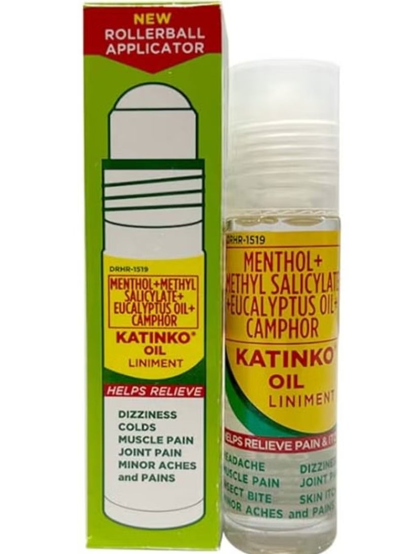Katinko oil liniment with roller ball for pain relief, 10 ml