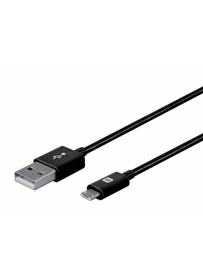 Monoprice USB-A Male to Micro-B Male Cable - 5-Pin, 22/30AWG, 2.4A, Polycarbonate Connectors, 0.5 Feet, Black - Select Series - Image 2