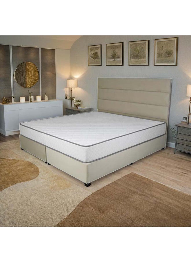 Bed and Mattress Zone Serenity Upholstered Bed 203 X 180 King Size Beige Color, Mattress Size-200x180cm (Mattress sold separately)  - Image 5