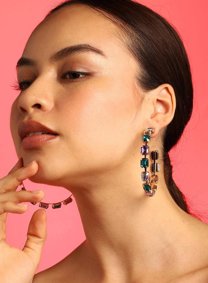 SOHI Party Artificial Hoop Earring Jewellery - Image 4