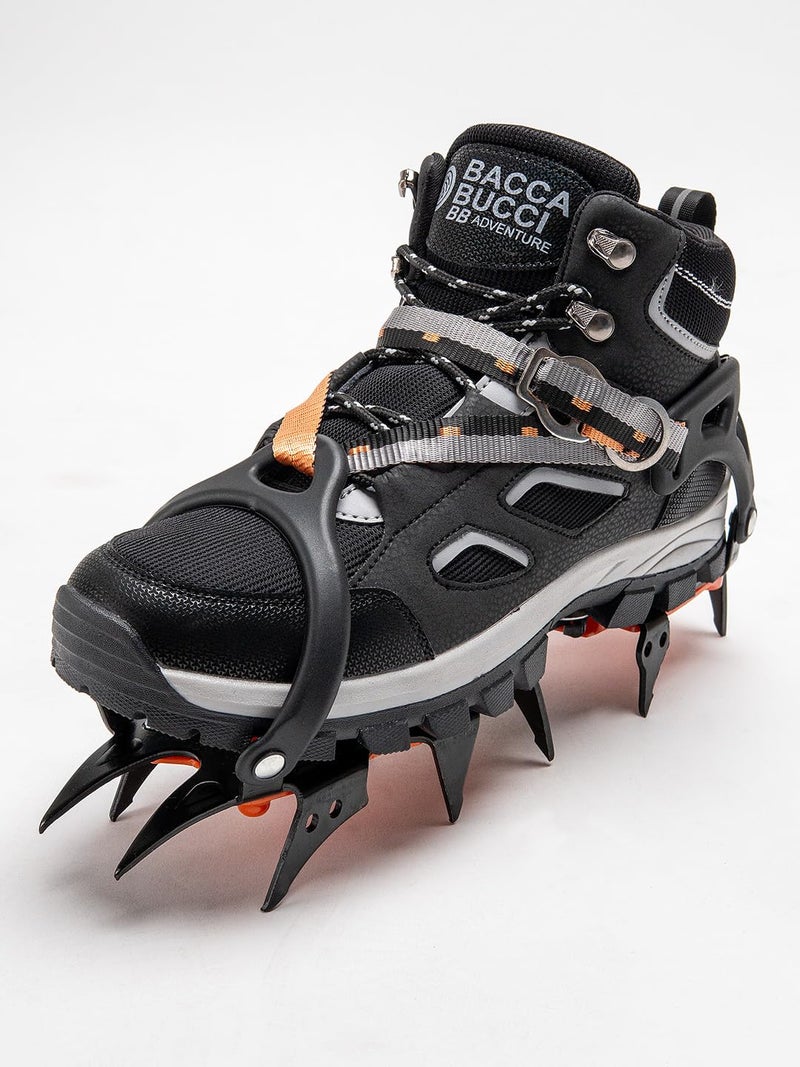 Bacca Bucci Adventure Gripster Ice Traction Crampons Free Size (Black and Orange, Free Size) - Image 4