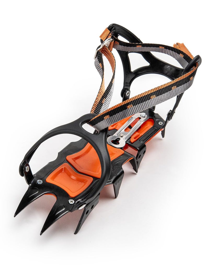 Bacca Bucci Adventure Gripster Ice Traction Crampons Free Size (Black and Orange, Free Size) - Image 1