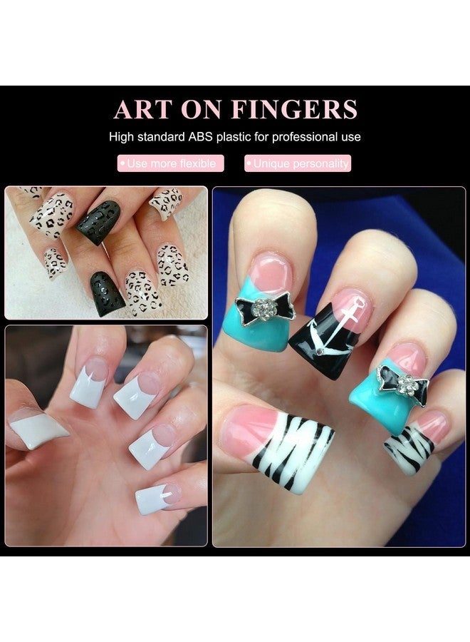 أطراف أظافر قصيرة على شكل بطة، تغطية كاملة، أطراف أظافر صناعية شفافة منحنية، 120 قطعة أظافر أكريليك على شكل بطة، أظافر صناعية فرنسية قصيرة عريضة لتمديدات الأظافر المنزلية، أطراف أظافر يدوية الصنع، 12 مقاسًا - Image 5