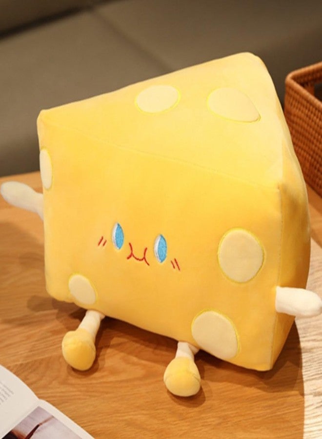 OUKEYI Cheese Plush Pillow ，Funny Food Bread Cheese Stuffed Toys Soft Toast Sofa Pillow， Kawaii Room Decor Holiday Birthday for Kids Boys Girls - Image 1
