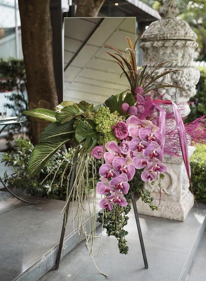 IPOPU Purple Fake Orchid 34.3" Real Touch Faux Orchids Latex Artificial Flowers Phalaenopsis Branches for Home Party Wedding Bridal Shower Decoration, 2pcs - Image 5