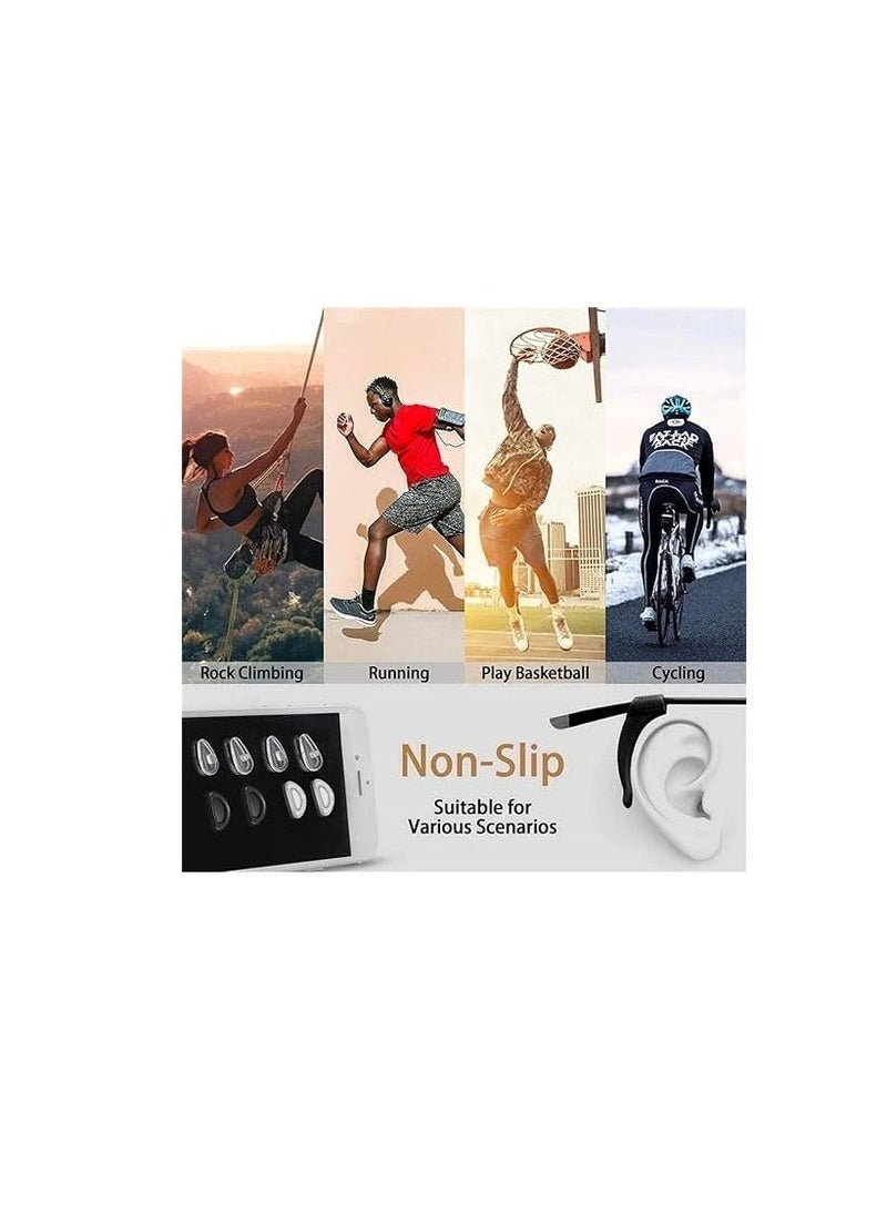 Ear Gripper Holders for Eyeglass Nose Pads Silicone Anti Slip Glasses Eyeglasses Temple Tips Sleeve Retainer Extender for Eye Glasses Sunglasses of Adults and Kids 14 Pairs - Image 2