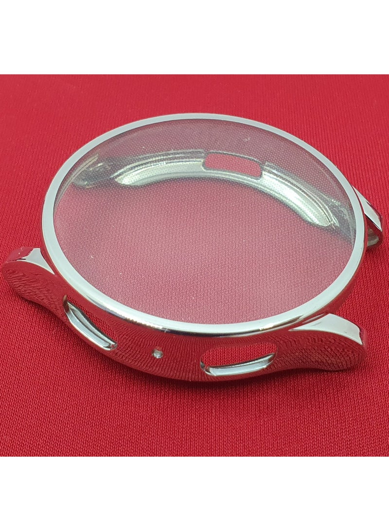 جراب لساعة سامسونج جالاكسي ووتش 5 44 ملم سبورت من البولي يوريثان الحراري مع شاشة حماية كاملة، ويعمل على امتصاص الصدمات (فضي)  Samsung Galaxy Watch 5 (44mm) - Image 2